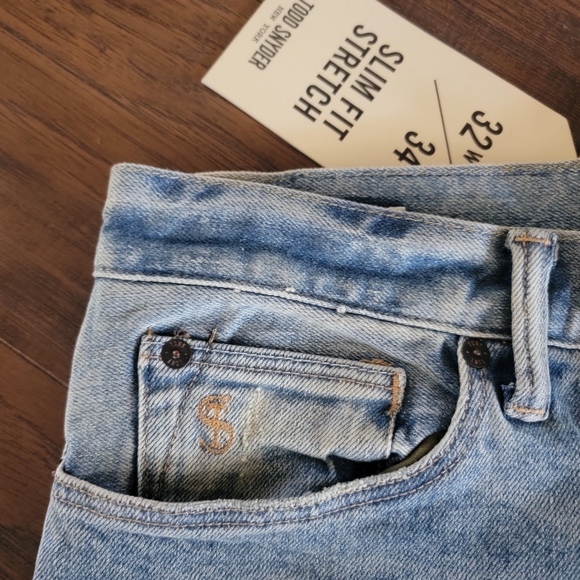 New Todd Snyder Men's Slim Fit Stretch Jeans Size 32W x 34 L - Picture 5 of 12